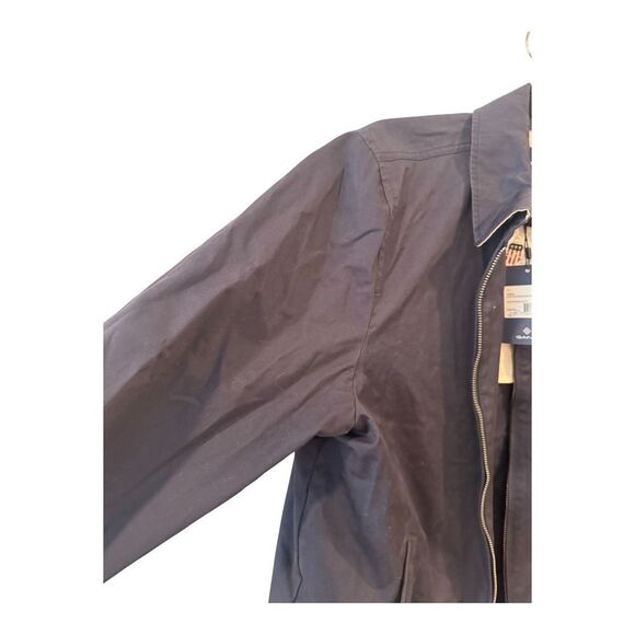 GANT Jacket Mens Medium Evening Blue Cotton Windcheater Coat Full Zip Logo M - Picture 3 of 10